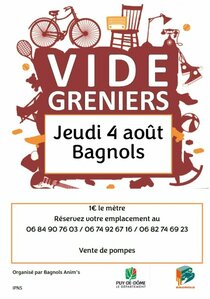 Vide Grenier Jeudi 4 Aout